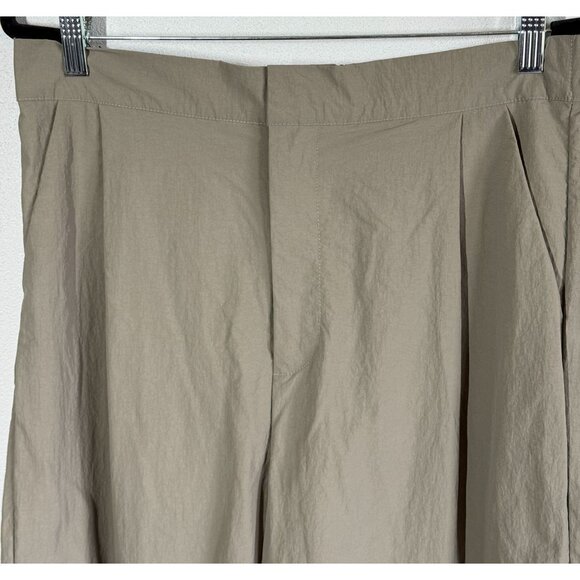 WILO The Label Grey Wide Leg Cargo Pants Large Anthropologie Parachute Nylon Pan - Picture 4 of 16